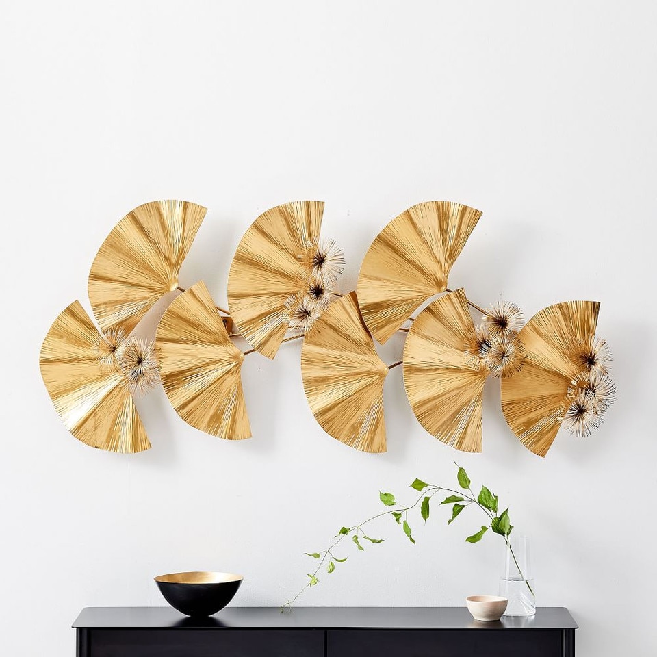 Metallic Ginkgo Wall Art