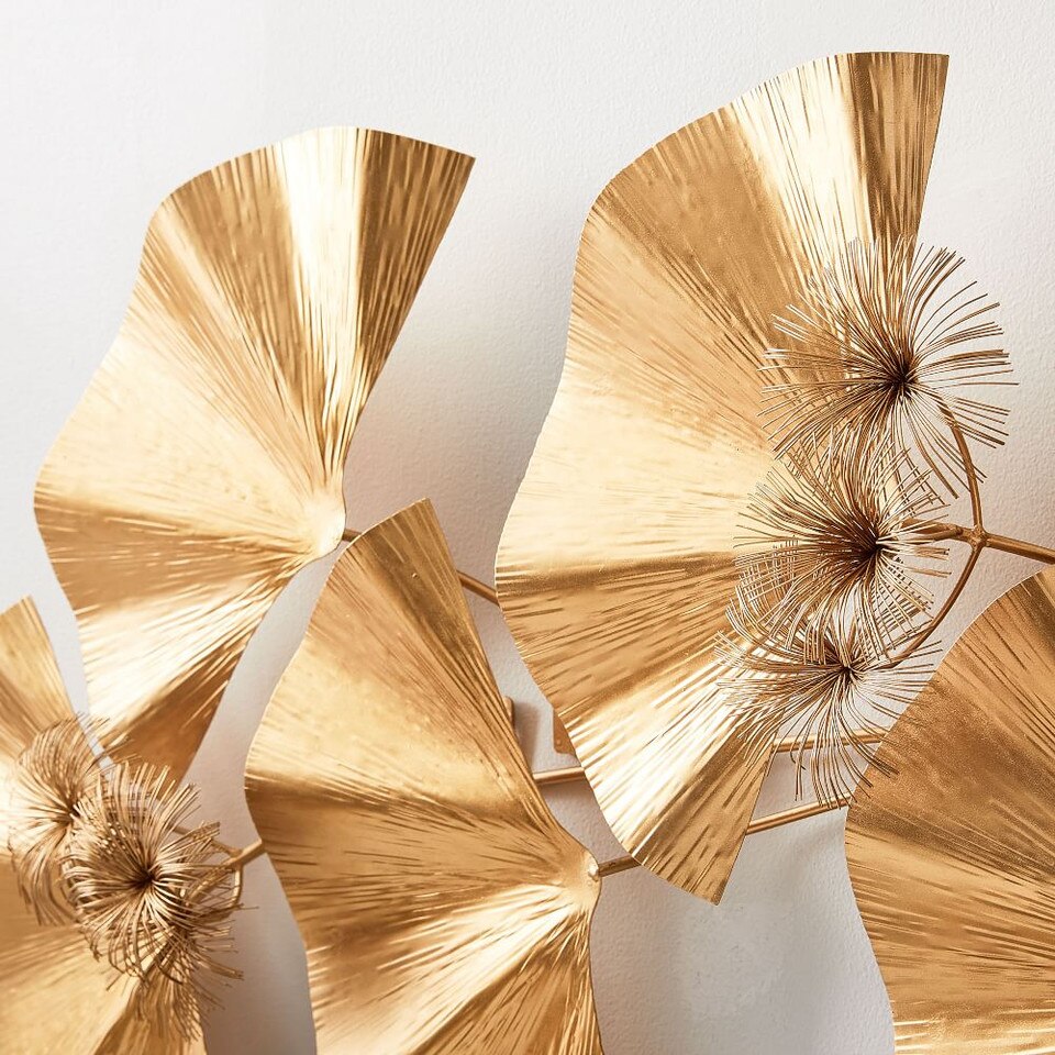 Metallic Ginkgo Wall Art