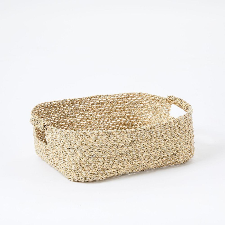 Metallic Woven Underbed Basket