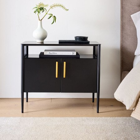 Metalwork Cabinet Bedside Table (71 cm)