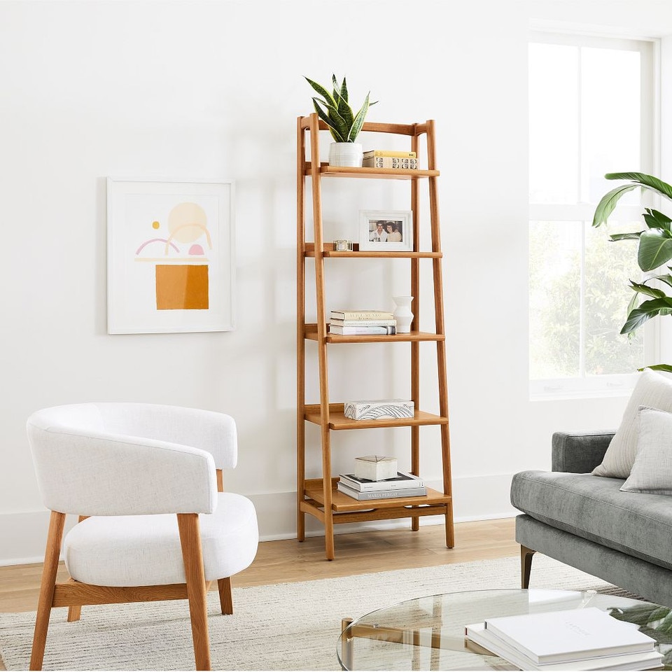 Mid-Century Modern Bookcase Shelf (56 cm)
