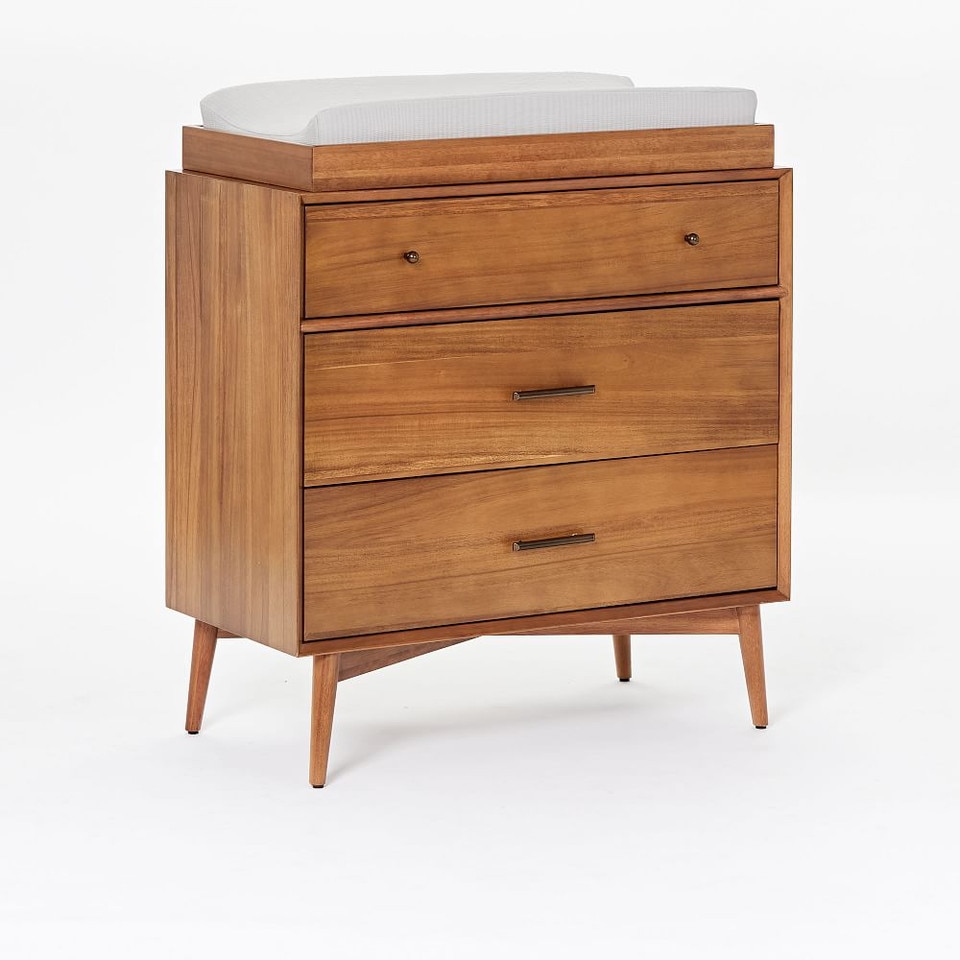 Mid-Century 3-Drawer Changing Table (91 cm)