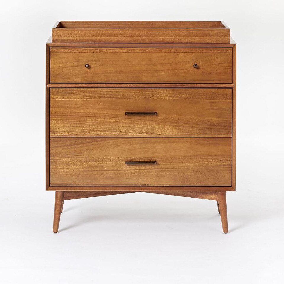 Mid-Century 3-Drawer Changing Table - Acorn | west elm United Kingdom