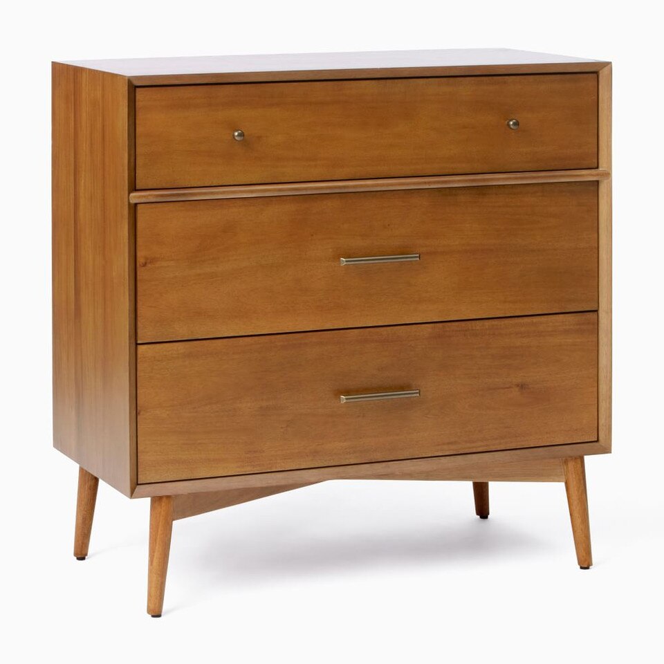 Mid-Century Modern 3-Drawer Chest (91 cm)