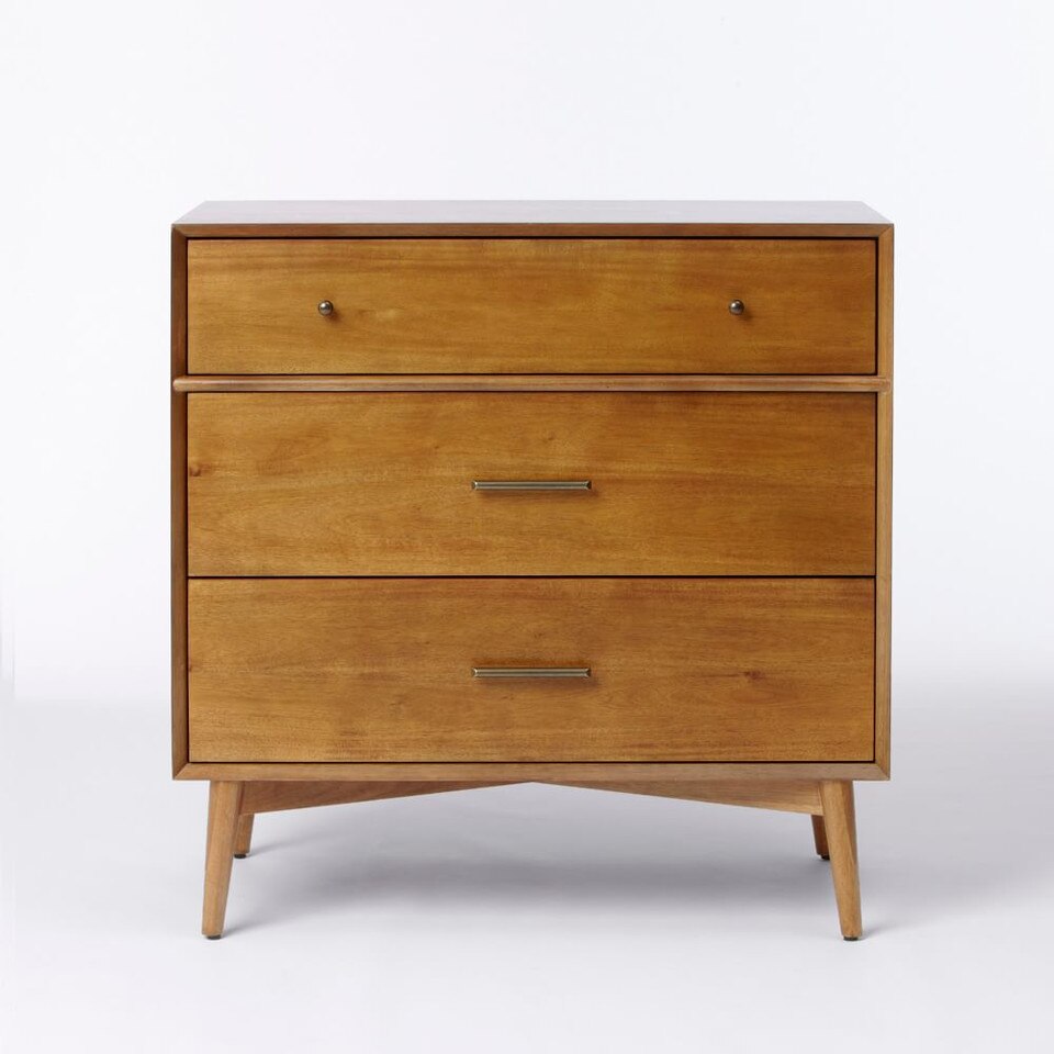 Mid-Century Modern 3-Drawer Chest (91 cm)
