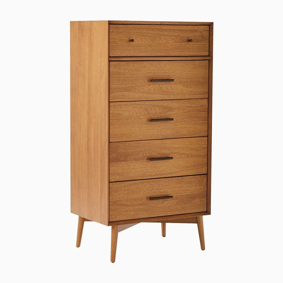 Mid-Century Modern 5-Drawer Chest (69 cm)