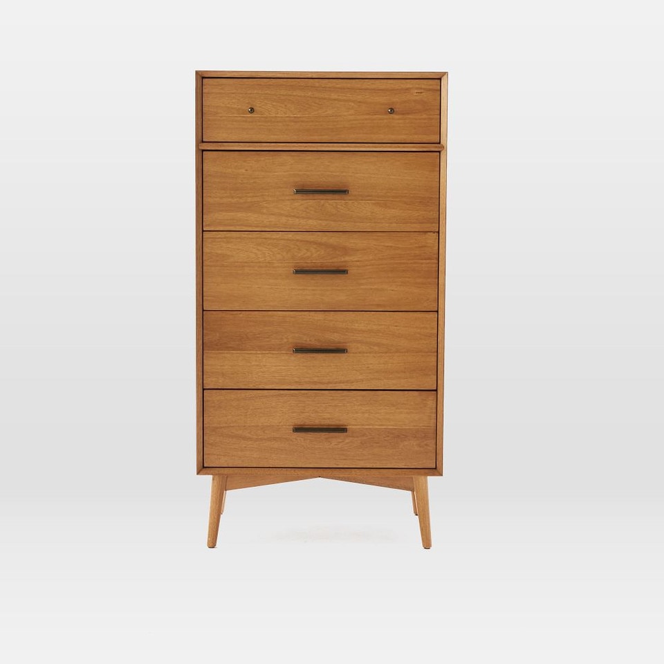 Mid-Century Modern 5-Drawer Chest (69 cm)