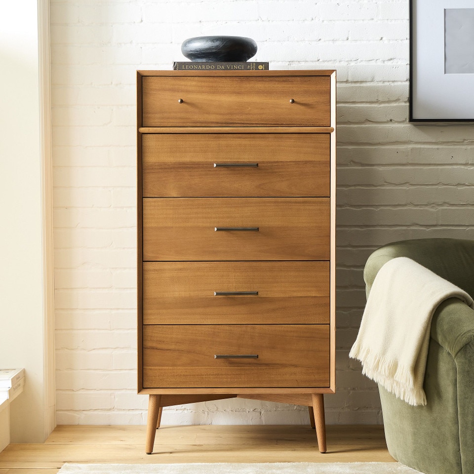 Mid-Century Modern 5-Drawer Chest (69 cm)