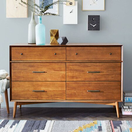 Mid Century 6 Drawer Chest Acorn West Elm United Kingdom