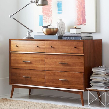 Mid Century 6 Drawer Chest Acorn West Elm United Kingdom