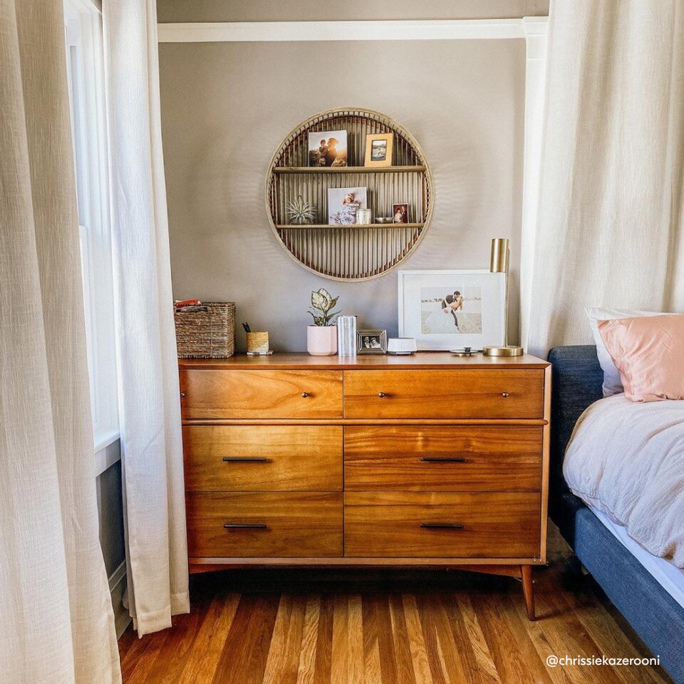 Mid-Century Modern 6-Drawer Chest (142 cm)