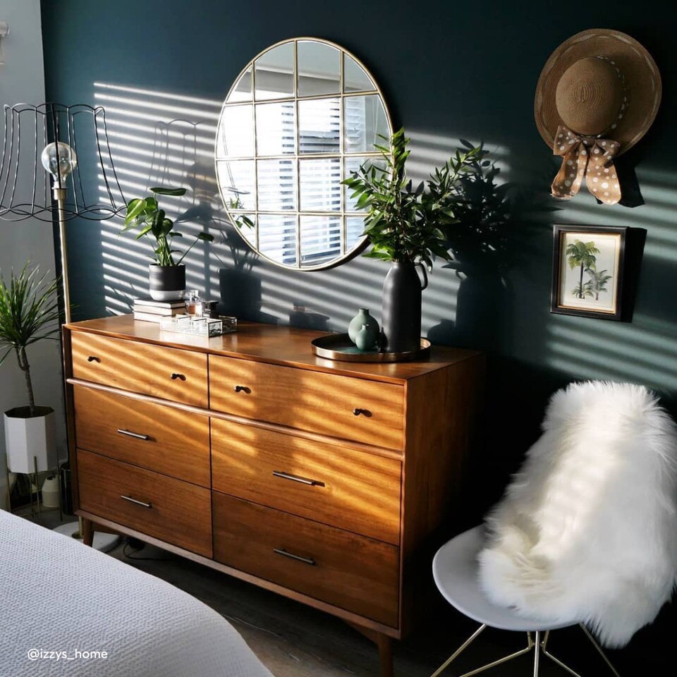 Mid-Century Modern 6-Drawer Chest (142 cm)