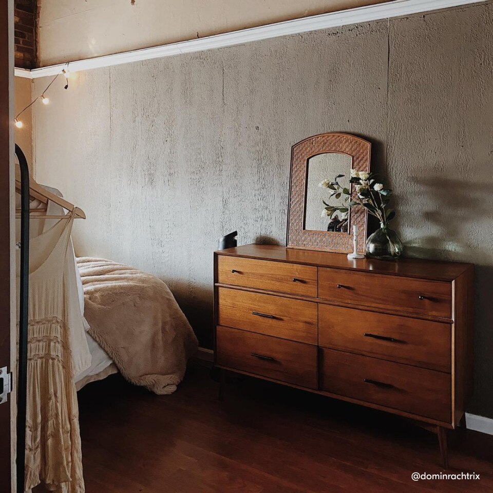 Mid-Century Modern 6-Drawer Chest (142 cm)