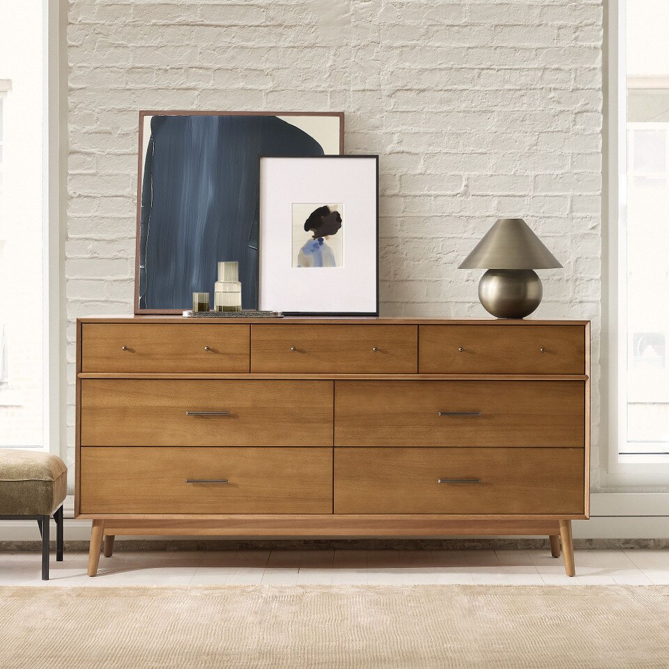 Mid-Century Modern 7-Drawer Chest (183 cm)