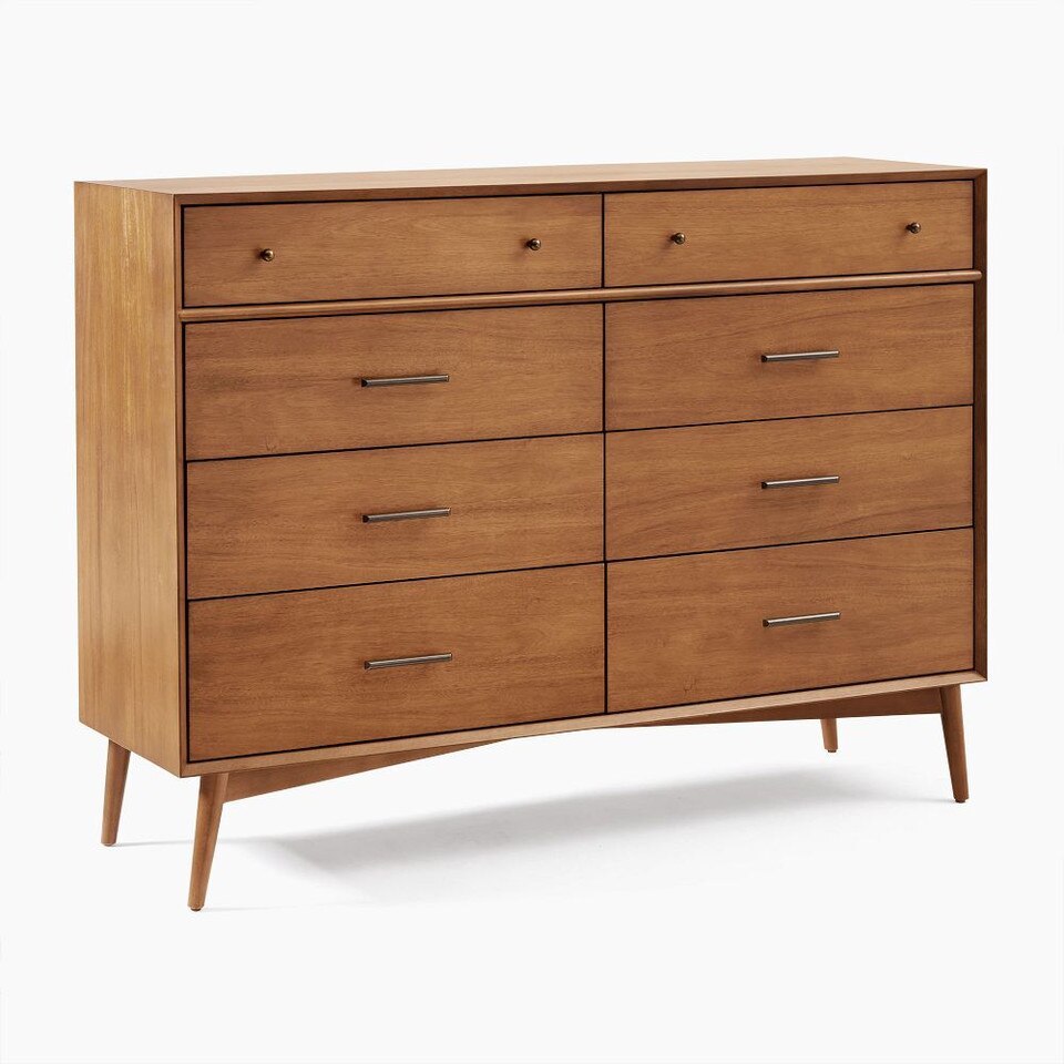 Mid-Century Modern 8-Drawer Chest (150 cm)