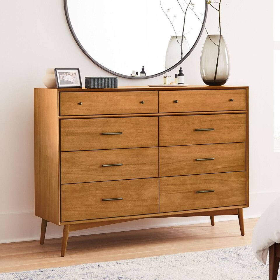 Mid-Century Modern 8-Drawer Chest (150 cm)