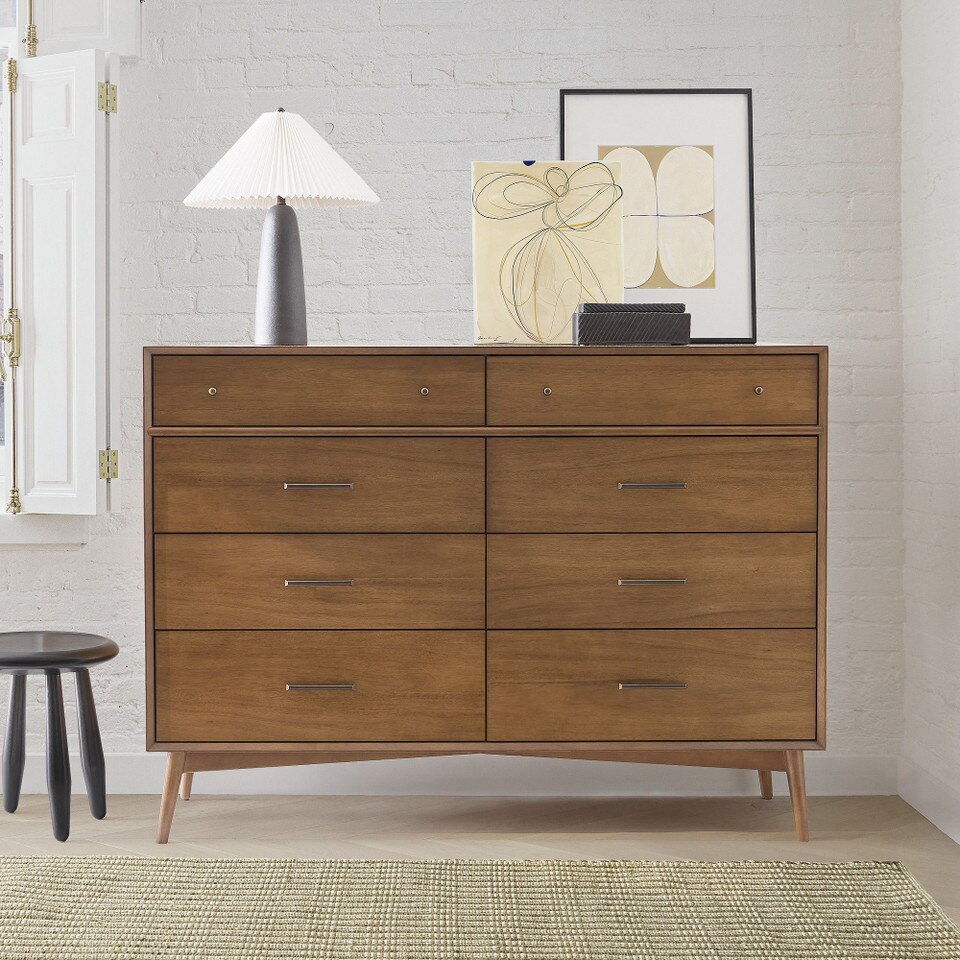Mid-Century Modern 8-Drawer Chest (150 cm)
