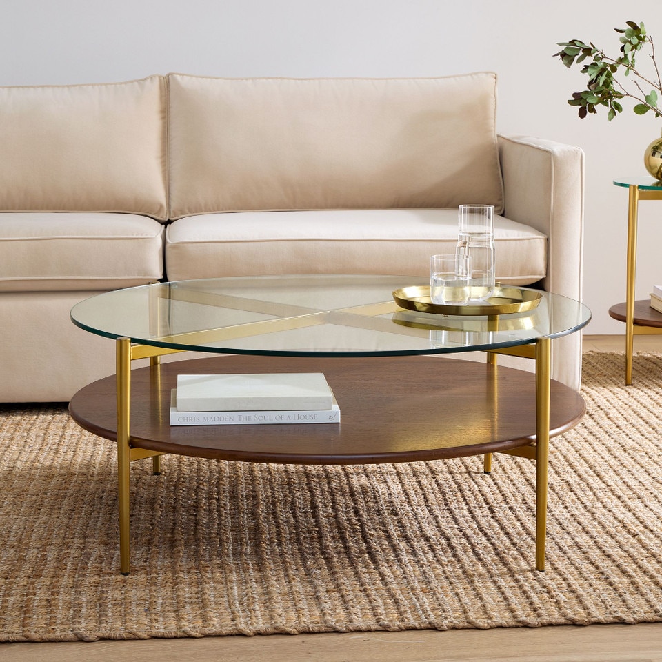 Mid-Century Modern Art Display Round Coffee Table (86 cm)