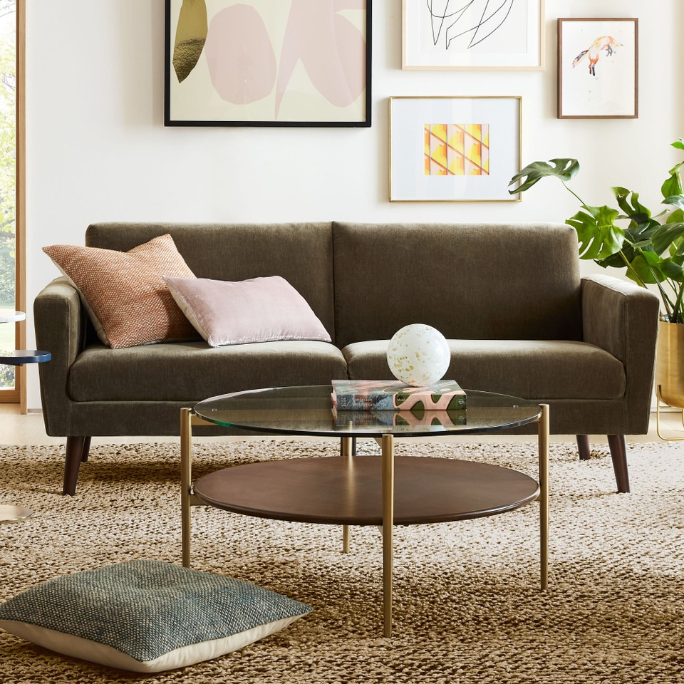 Mid-Century Modern Art Display Round Coffee Table (86 cm)