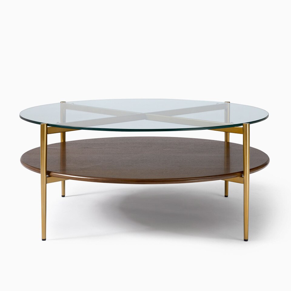 Mid-Century Modern Art Display Round Coffee Table (86 cm)