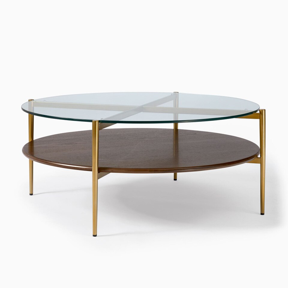 Mid-Century Modern Art Display Round Coffee Table (86 cm)