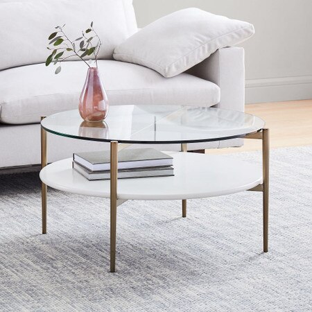 Mid Century Art Display Round Coffee Table West Elm United Kingdom Mid Century Art Display Round Coffee, Artistic Round Coffee Table