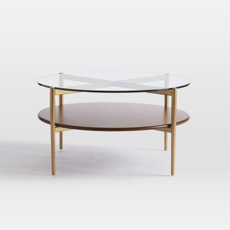 Mid Century Art Display Round Coffee Table West Elm United Kingdom Mid Century Art Display Round Coffee, Small Round Coffee Tables Uk