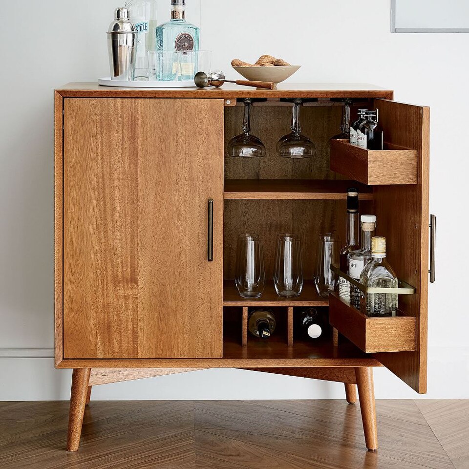 Mid-Century Modern Bar Cabinet (91 cm)