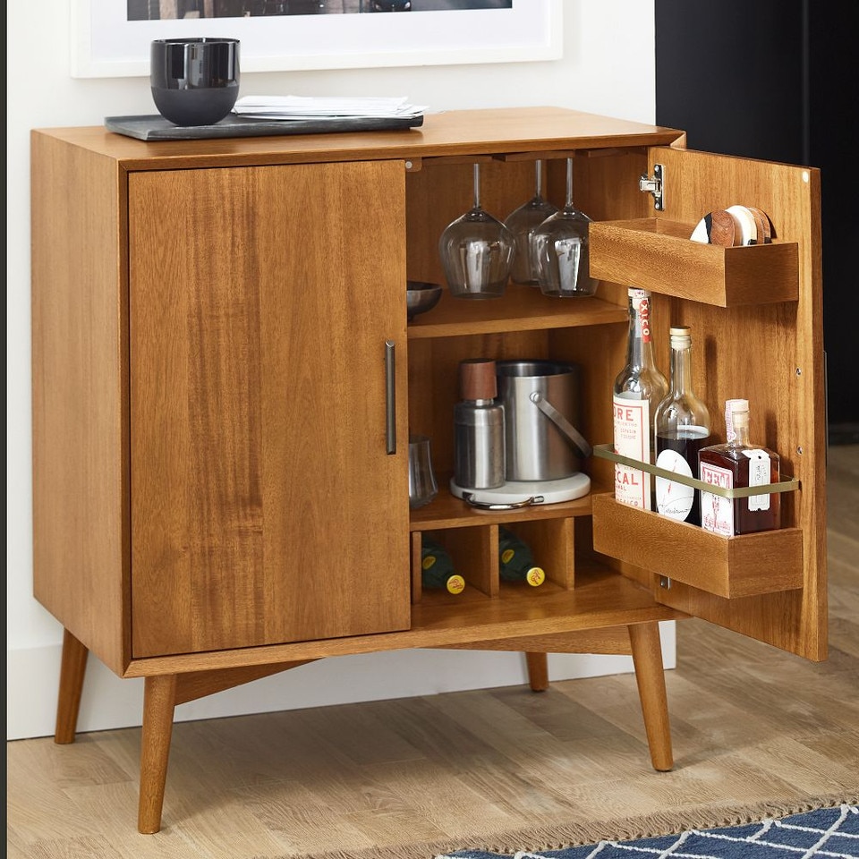 Mid-Century Modern Bar Cabinet (91 cm)