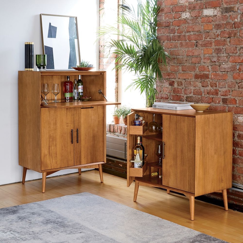 Mid-Century Modern Bar Cabinet (91 cm)
