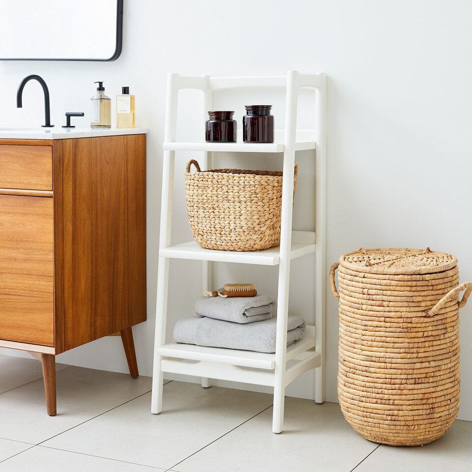 Mid-Century Modern Bath Ladder Storage