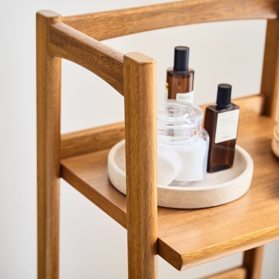 Mid-Century Modern Bath Ladder Storage