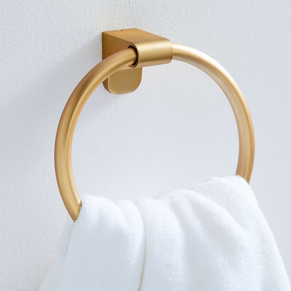 Mid-Century Bathroom Hardware - Antique Brass