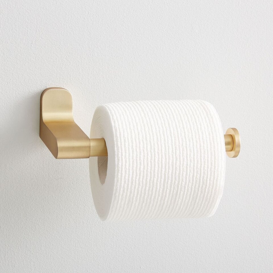 Mid-Century Bathroom Hardware - Antique Brass