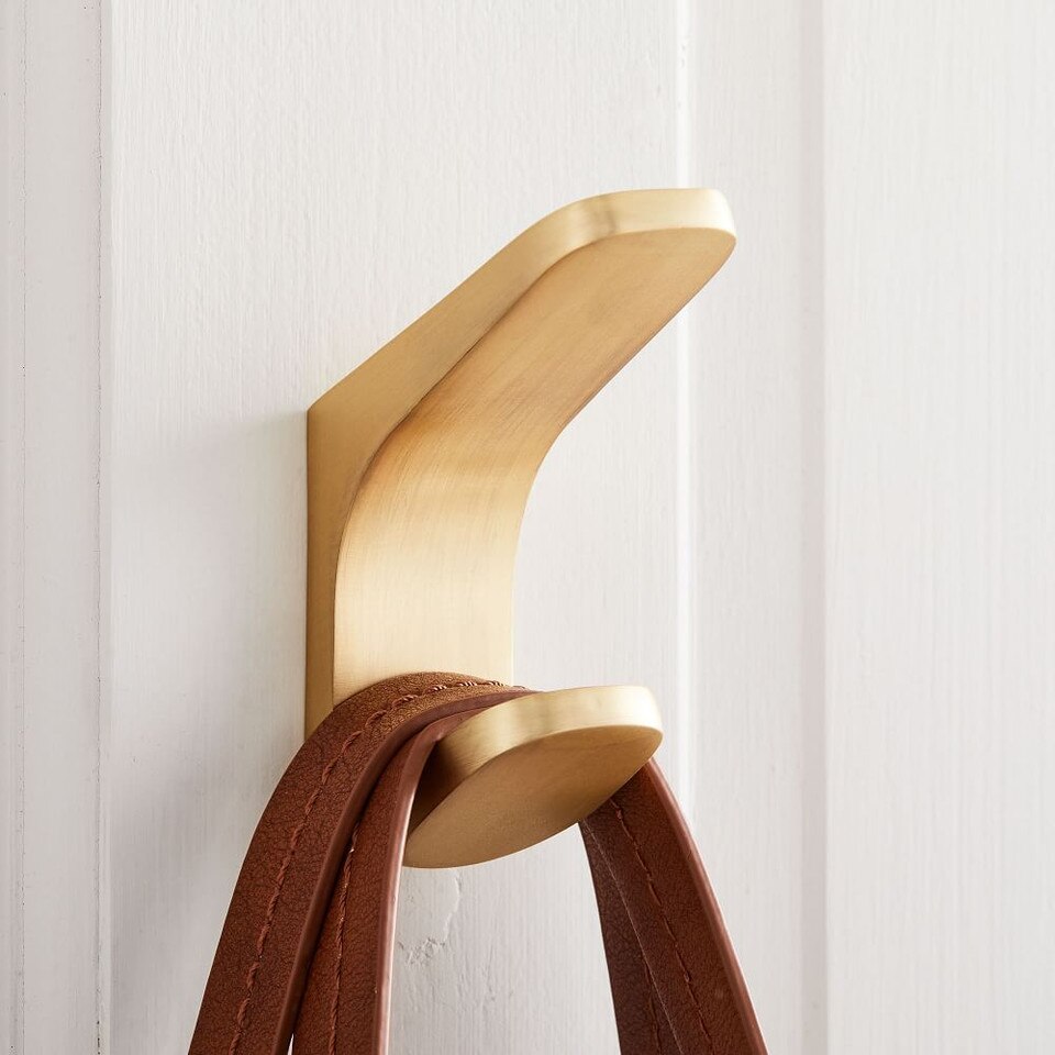 Mid-Century Bathroom Hardware - Antique Brass