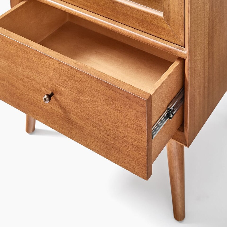Mid-Century Bathroom Cabinet | west elm United Kingdom As opposed to sister brand pottery barn, west elm approaches design with a modern and minimalist aesthetic.