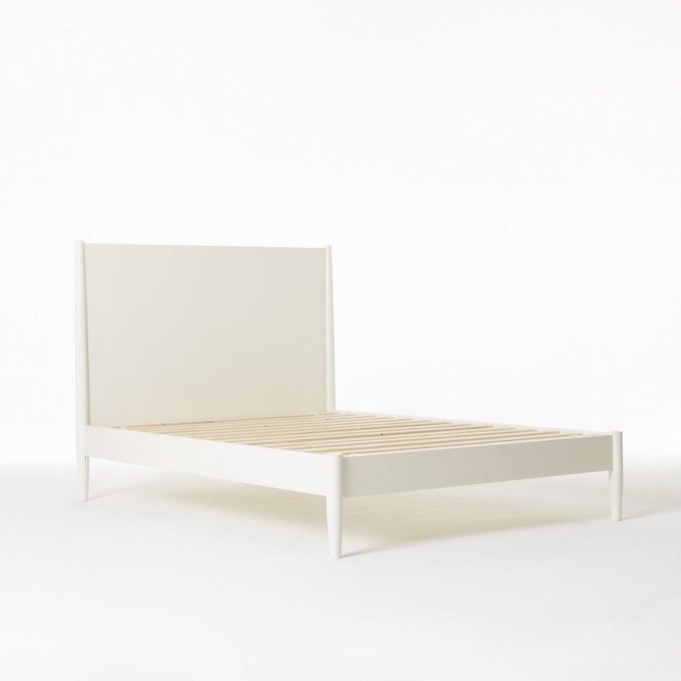 Mid-Century Bed - White