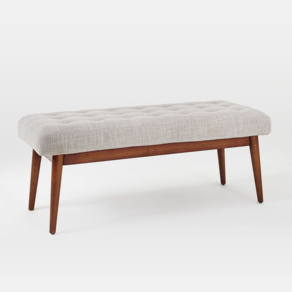 Mid-Century Modern Upholstered Bench