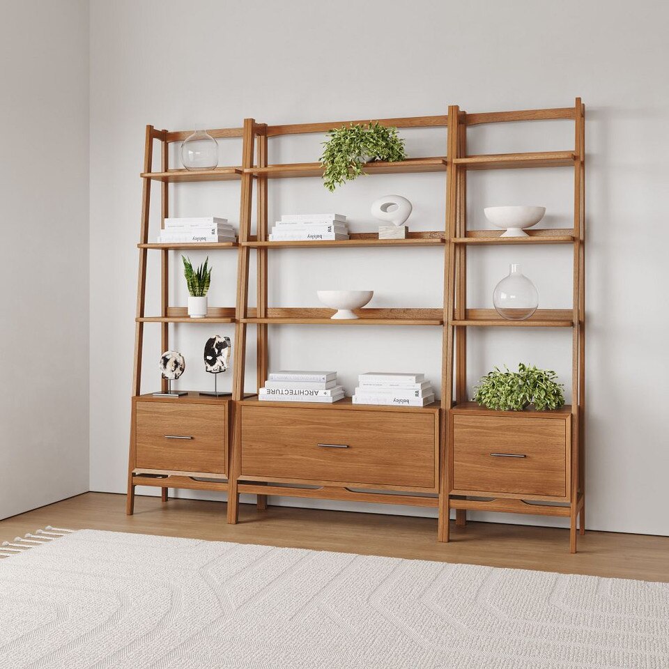 Mid-Century Bookshelf w/ Drawer (97 cm)