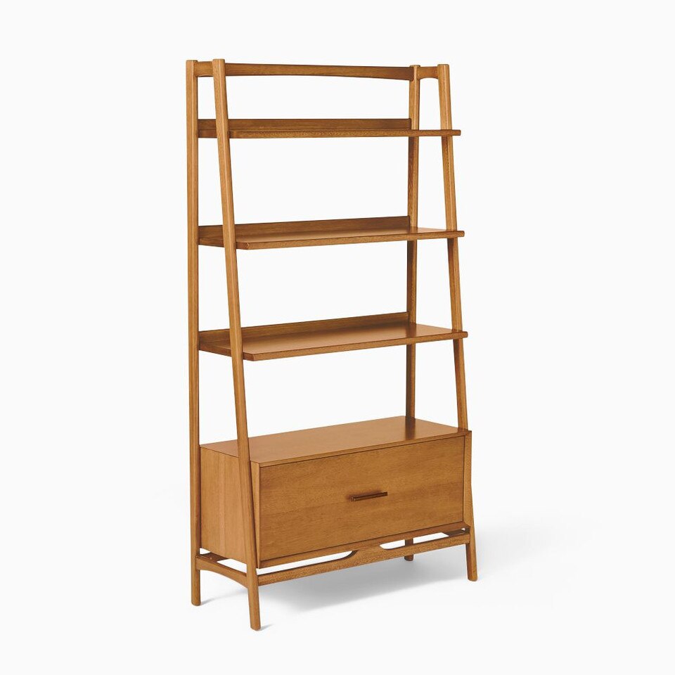 Mid-Century Bookshelf w/ Drawer (97 cm)