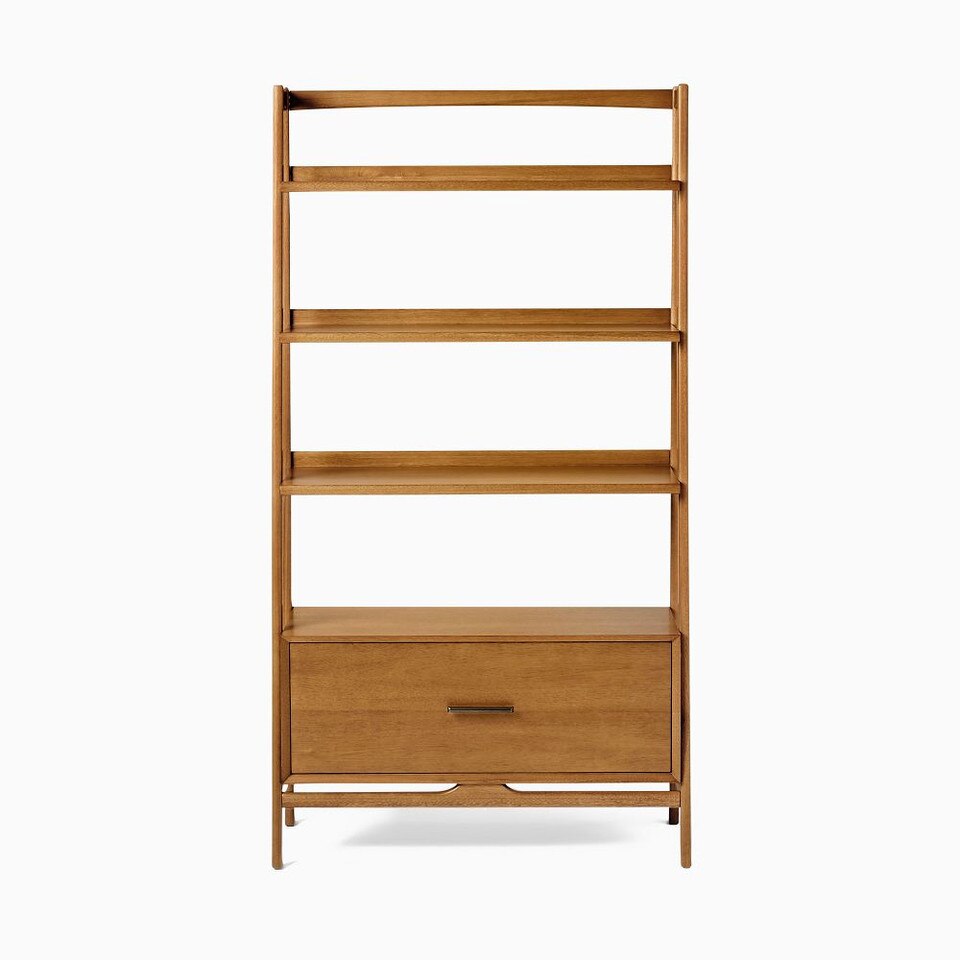 Mid-Century Bookshelf w/ Drawer (97 cm)