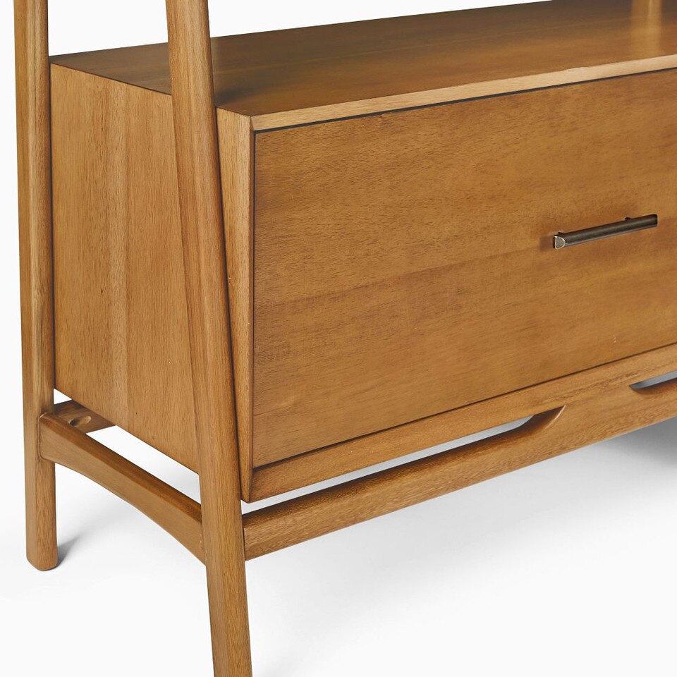 Mid-Century Bookshelf w/ Drawer (97 cm)