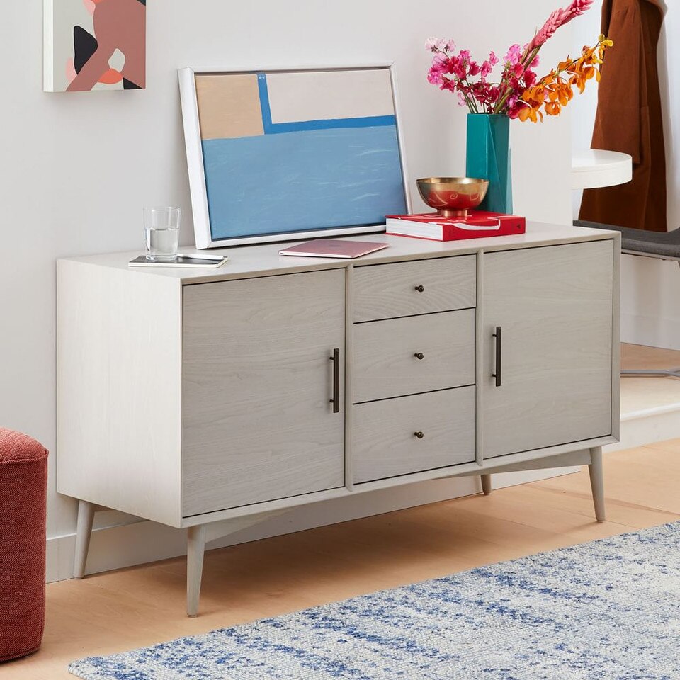 Mid-Century Modern Sideboard (147 cm) - Pebble