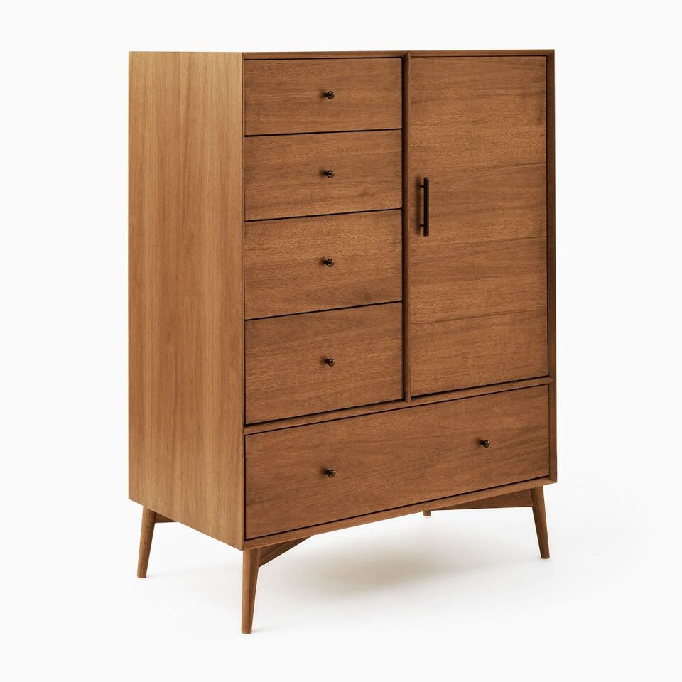 Mid-Century Modern Chifforobe (102 cm) - Acorn