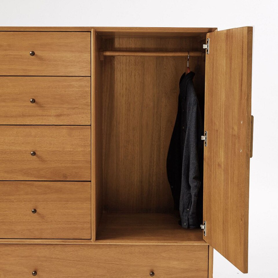 Mid-Century Modern Chifforobe (102 cm) - Acorn