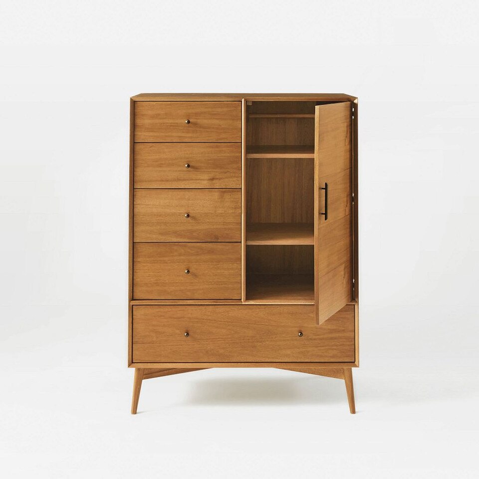 Mid-Century Modern Chifforobe (102 cm) - Acorn
