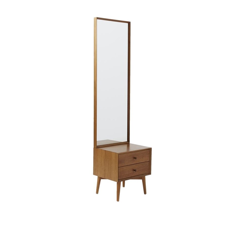 Mid-Century Modern Console w/ Mirror - Acorn