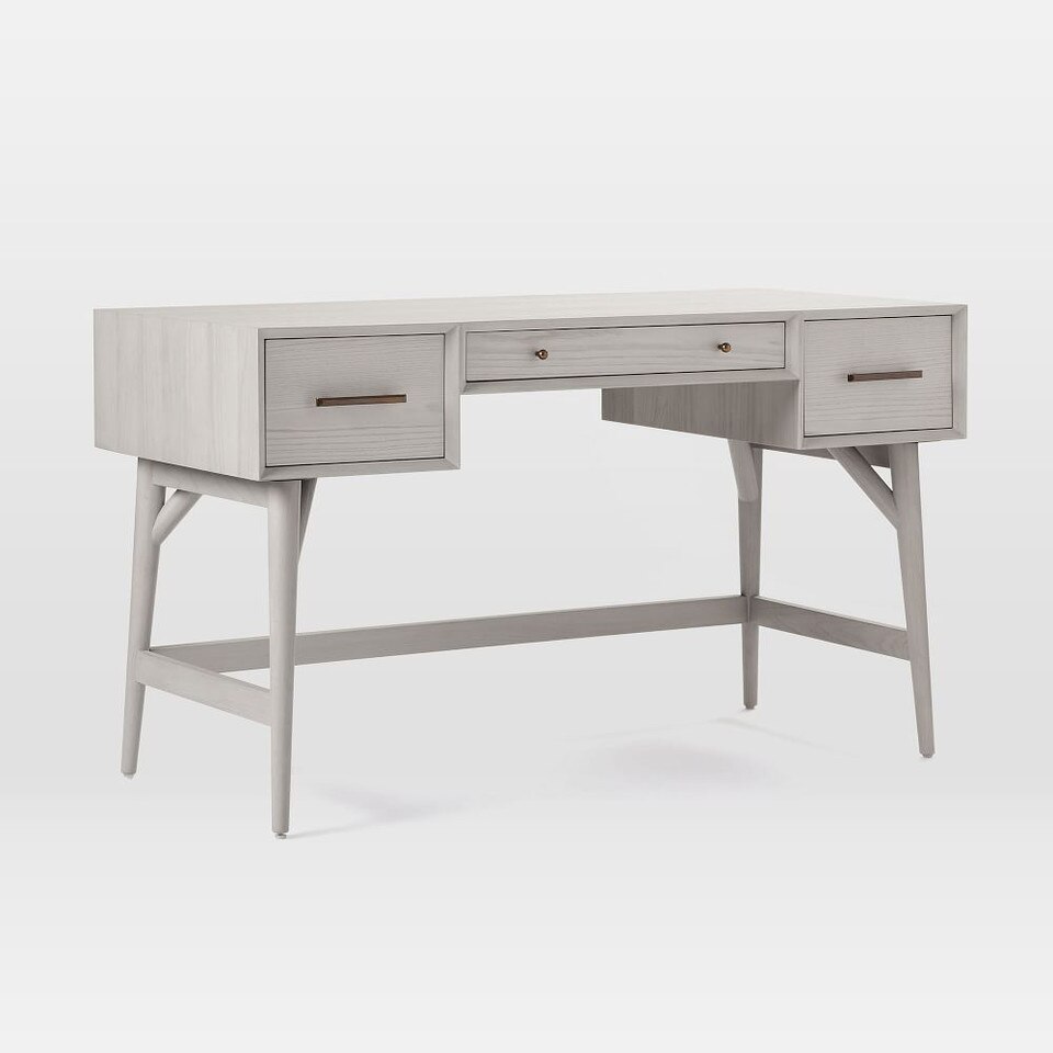 Mid-Century Modern Desk - Pebble (132 cm)