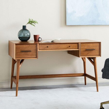 Mid Century Desk Acorn West Elm United Kingdom