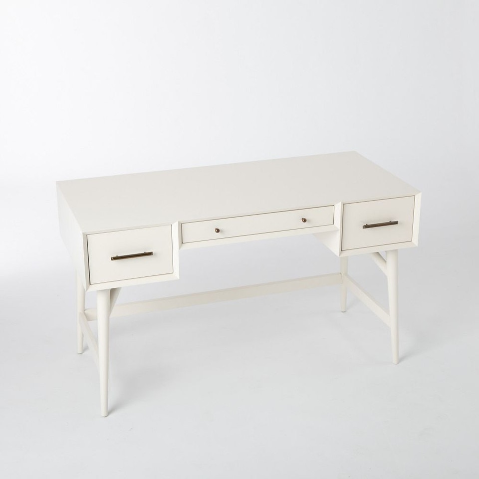 Mid-Century Desk - White